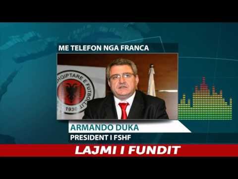 Report TV - Euro 2016, flet në lidhje telefonike presidenti i FSHF Armando Duka