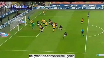 Milan 0–0 Verona   13 December  (Italian Serie A) luis Adriano woooow moment