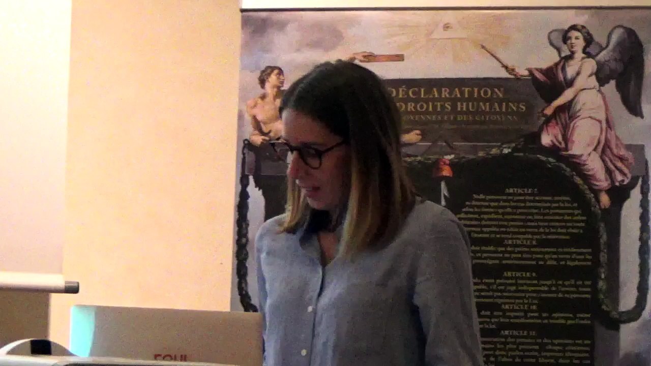 Conférence "Dernière journée des droits de l'Homme": Yvette Roudy, première ministre des Droits de la femme.