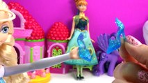 Disney Queen Elsa Frozen COLOR CHANGER DOLL Playset Ice Warm Water Change Toy Unboxing Vid