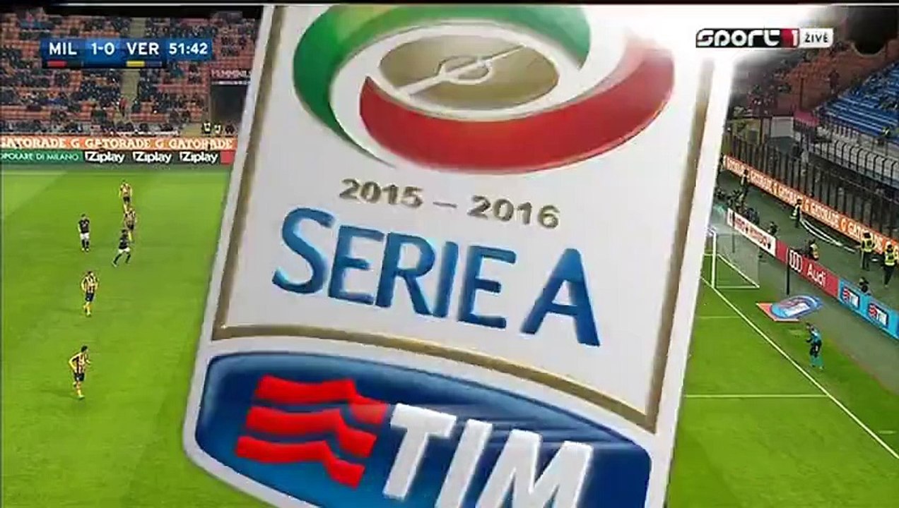 1-0 Bacca Goal Italy  Serie A - 13.12.2015, AC Milan 1-0 Hellas Verona