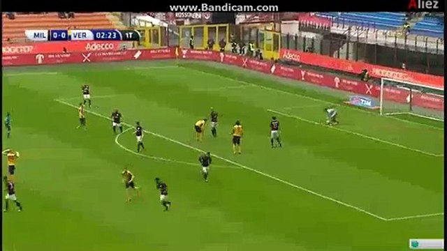 1-1 Luca Toni Fantastic Equalizer Goal AC Milan 1 - 1 Hellas Verona 13-12-2015 SERIE A