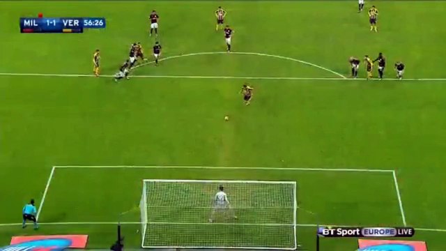 Luca Toni Goal | AC milan vs Hellas Verona 1-1 | 13/12/2015