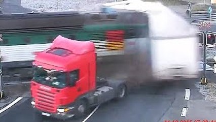 Train Collides With Semi - all okay