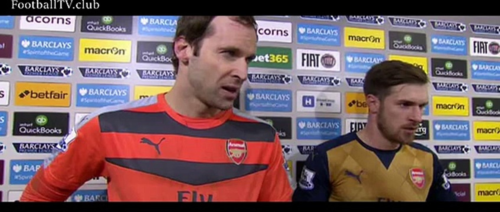 Aston Villa vs Arsenal 0 - 2 - Aaron Ramsey & Petr Cech post-match interview