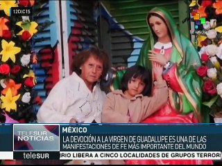 Mexicanos rinden tributo a la Virgen de Guadalupe