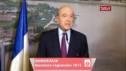 Régionales/Juppé : "Il faut  à la France une autre politique économique, une autre politique fiscale, pénale et de sécurité, de santé, d'immigration et d'éducation