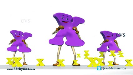 Letter X Song 3D Animation Learning English Alphabet ABC Songs for Children