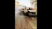 قلعة الاندلس: إضرام النار في سيارتي عوني امن مما تسبب في حرقهما بالكامل ( شاهد الصور)