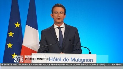 Régionales - Manuel Valls : "Aucun soulagement, aucun triomphalisme"