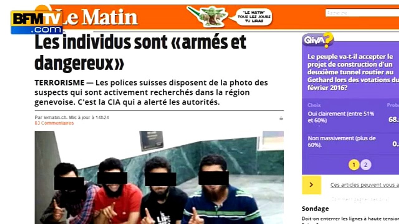 Suisse- la police recherche six terroristes présumés