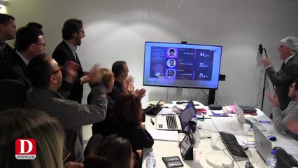 Effervescence au QG de Carole Delga (PS) à Toulouse après l'annonce de sa victoire