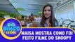 Maisa mostra como foi feito o novo filme do Snoopy