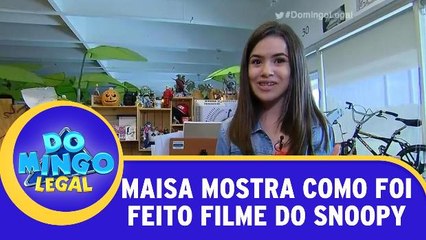 Maisa mostra como foi feito o novo filme do Snoopy