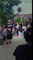 Drunk guy picks a fight with a skater at a Denver skatepark
