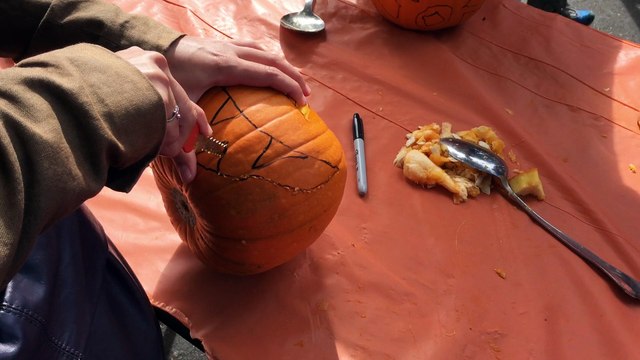 Pumpkin Carving at Half Moon Bay pumpkin festival