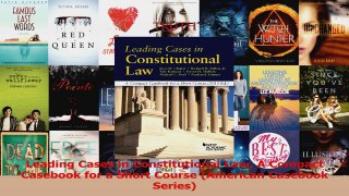 PDF Download  Leading Cases in Constitutional Law A Compact Casebook for a Short Course American Download Full Ebook