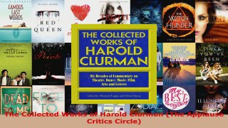 Read  The Collected Works of Harold Clurman The Applause Critics Circle EBooks Online