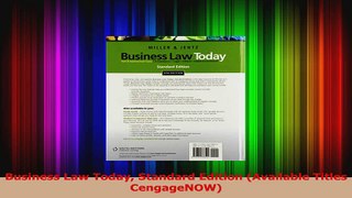PDF Download  Business Law Today Standard Edition Available Titles CengageNOW Read Full Ebook