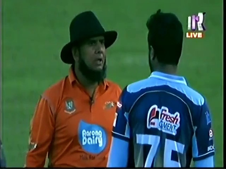 Shakib Al Hasan Fight with Umpire BPL T20 Match 2015
