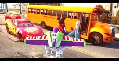 Wheels On The Bus Go Round and Round Nursery Rhymes Frozen Mickey Toy Story Lightning McQueen Cars