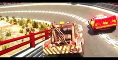 Disney Pixar Cars Tow Mater Lightning McQueen & Spiderman with Anna of Arendelle having Fun Racing!