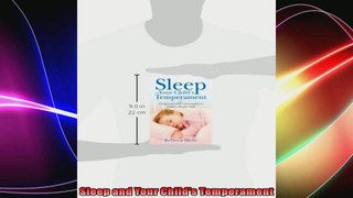 Sleep and Your Childs Temperament