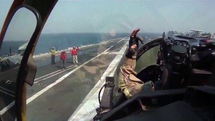 COCKPIT VIEW us navy F 18 Aircraft conducting air support