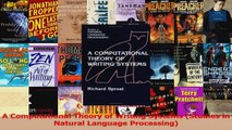Read  A Computational Theory of Writing Systems Studies in Natural Language Processing Ebook Free