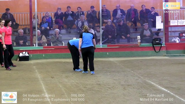 Mène 5, Finale du Super 16 féminin, Vulpas contre Fieujean, Sport Boules, Tarare 2015