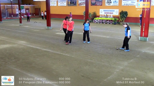 Mène 4, Finale du Super 16 féminin, Vulpas contre Fieujean, Sport Boules, Tarare 2015