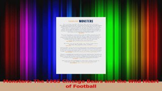 Read  Monsters The 1985 Chicago Bears and the Wild Heart of Football EBooks Online