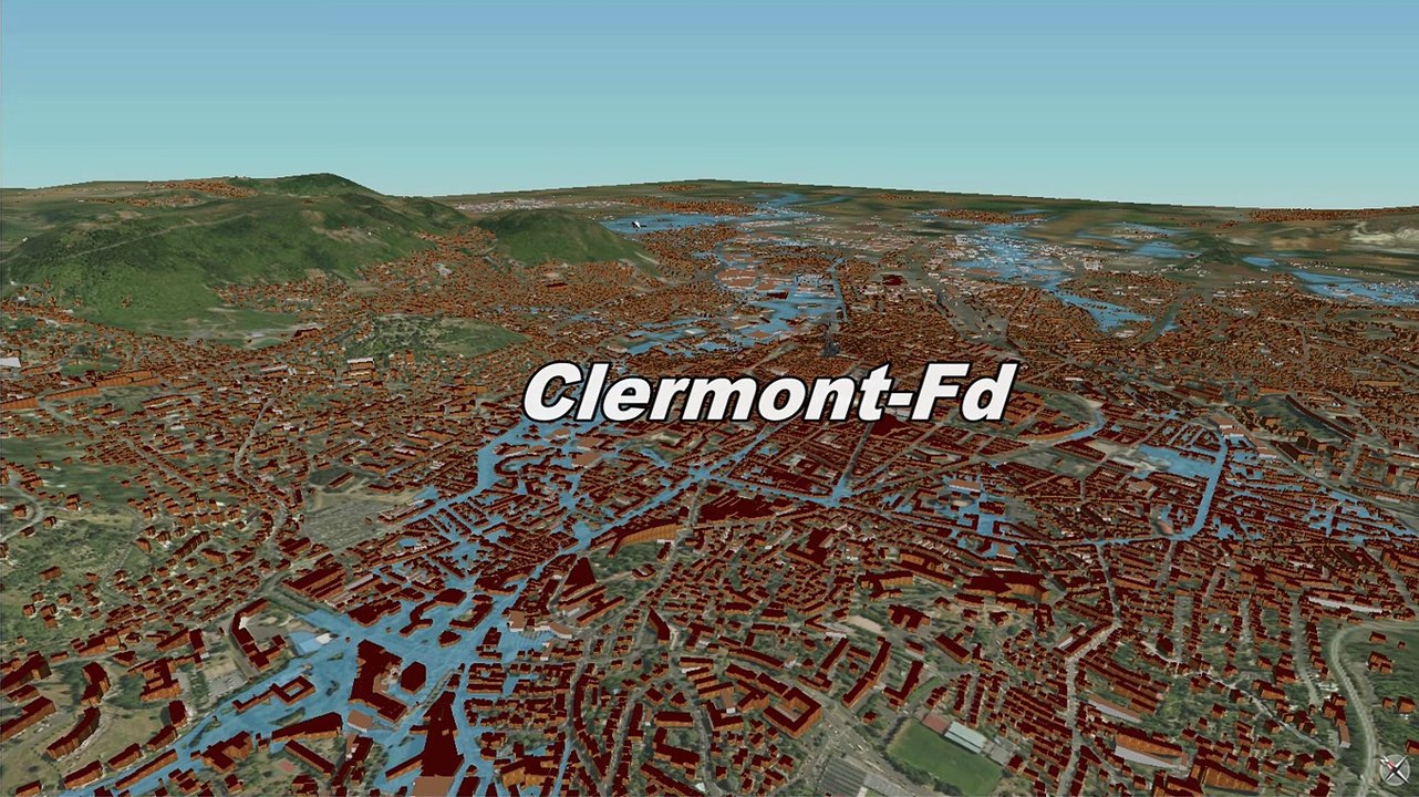 Que se passerait-il en cas d'inondation ? simulation autour de la Tiretaine, dans l'agglomération clermontoise