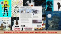 PDF Download  Biometric Technologies and Verification Systems Read Full Ebook