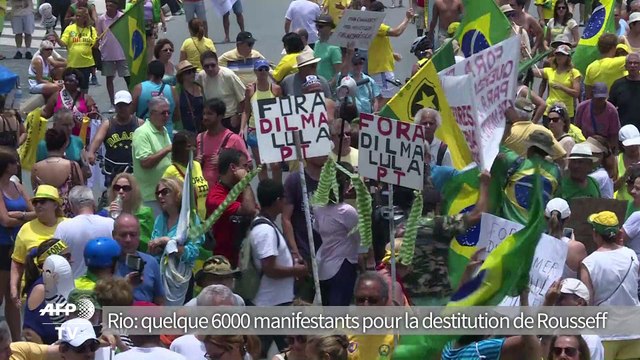 Rio: mobilisation pour la destitution de Dilma Rousseff