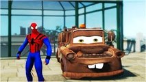 AWESOME SPIDERMAN with TOW MATER CARS! (Disney Pixar Cars Mcqueen)