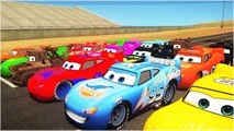AWESOME MCQUEEN CARS RACE!!! Disney Pixar Dinoco, Mater, Ramone with Spiderman, HULK & Bat