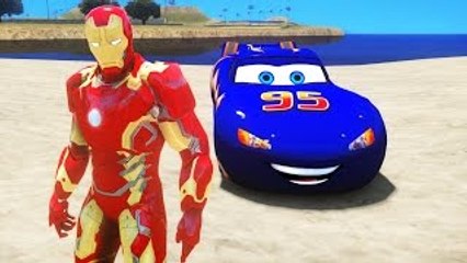 IRON MAN meets Lightning MCQUEEN CARS! Custom Blue Color Disney Pixar Cars [Full HD]