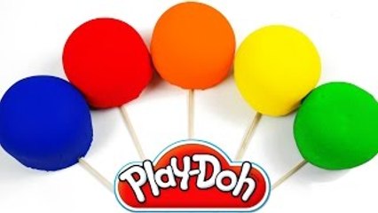 LEARN COLORS for Children w/ Play Doh Surprise Eggs Lollipop! HULK Cars 2 Barbie Playdough