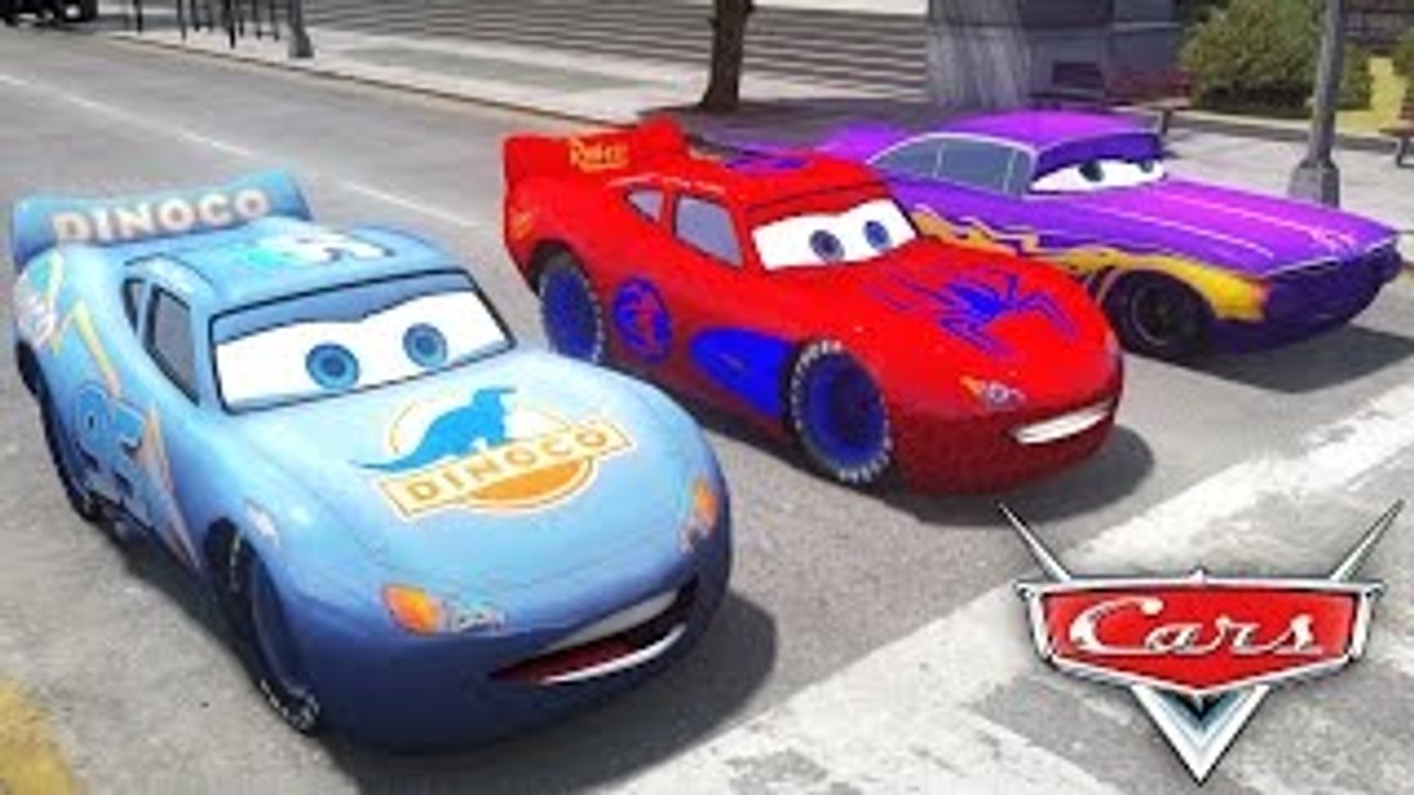 Lightning McQueen Spiderman Ramone Dinoco & Mickey Mouse & Hulk (Marvel) have Fun Disney P