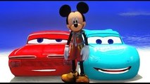 Mickey Mouse plays with Custom Disney Pixar Cars Ramone & Lightning McQueen Cars