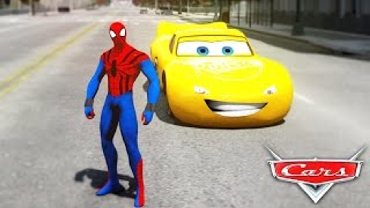 Disney Cars Pixar Spiderman Nursery Rhymes & Lightning McQueen Yellow
