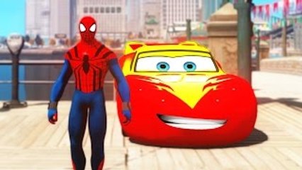 Disney Cars Pixar Spiderman Nursery Rhymes & Lightning McQueen Colors (Children Songs with