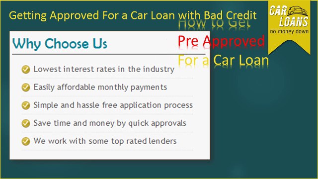 How to Get Pre Approved For a Car Loan