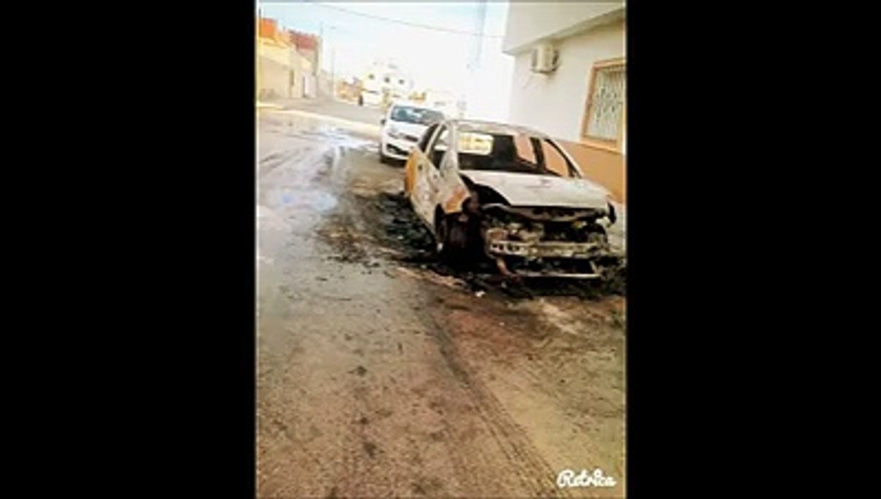 عاجل  قلعة الاندلس إضرام النار في سيارتي عوني امن مما تسبب في حرقهما بالكامل  ربي يقدر الخير