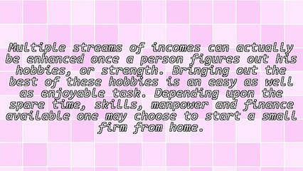 Multiple Streams Of Incomes