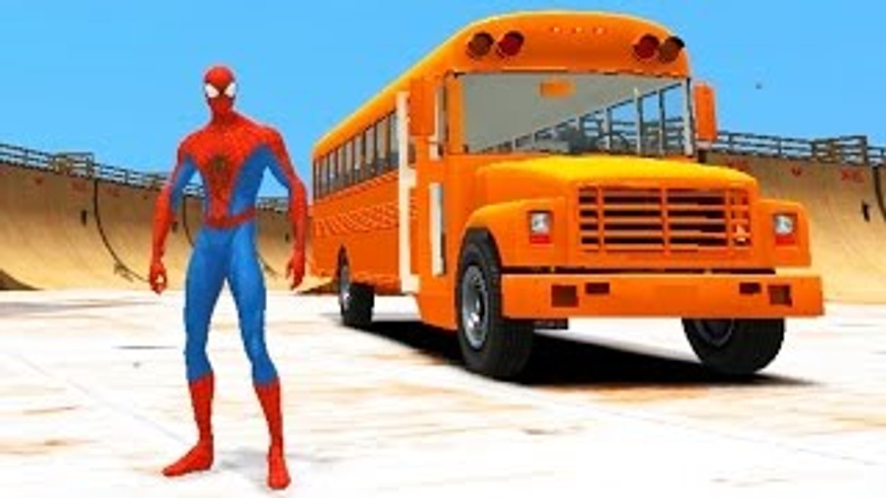 Nursery Rhymes with Wheels On The Bus Spiderman Rhyme (Songs for Children with Action)