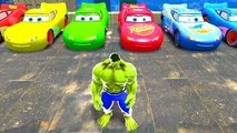 HULK SMASH CARS PARTY! NEW Custom Lightning CARS McQueen!!   Nursery Rhymes Songs Finger F