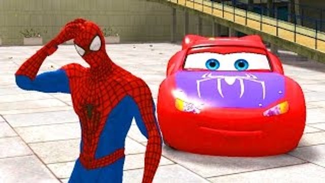 The Amazing Spider Man w/ his Disney Lightning Flash McQueen Cars Spiderman and ABC Song