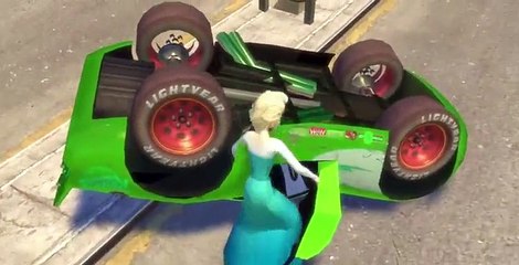 Cars Rhyme for Children with Lightning McQueen, Frozen Elsa The Snow Queen and Anna Arendelle